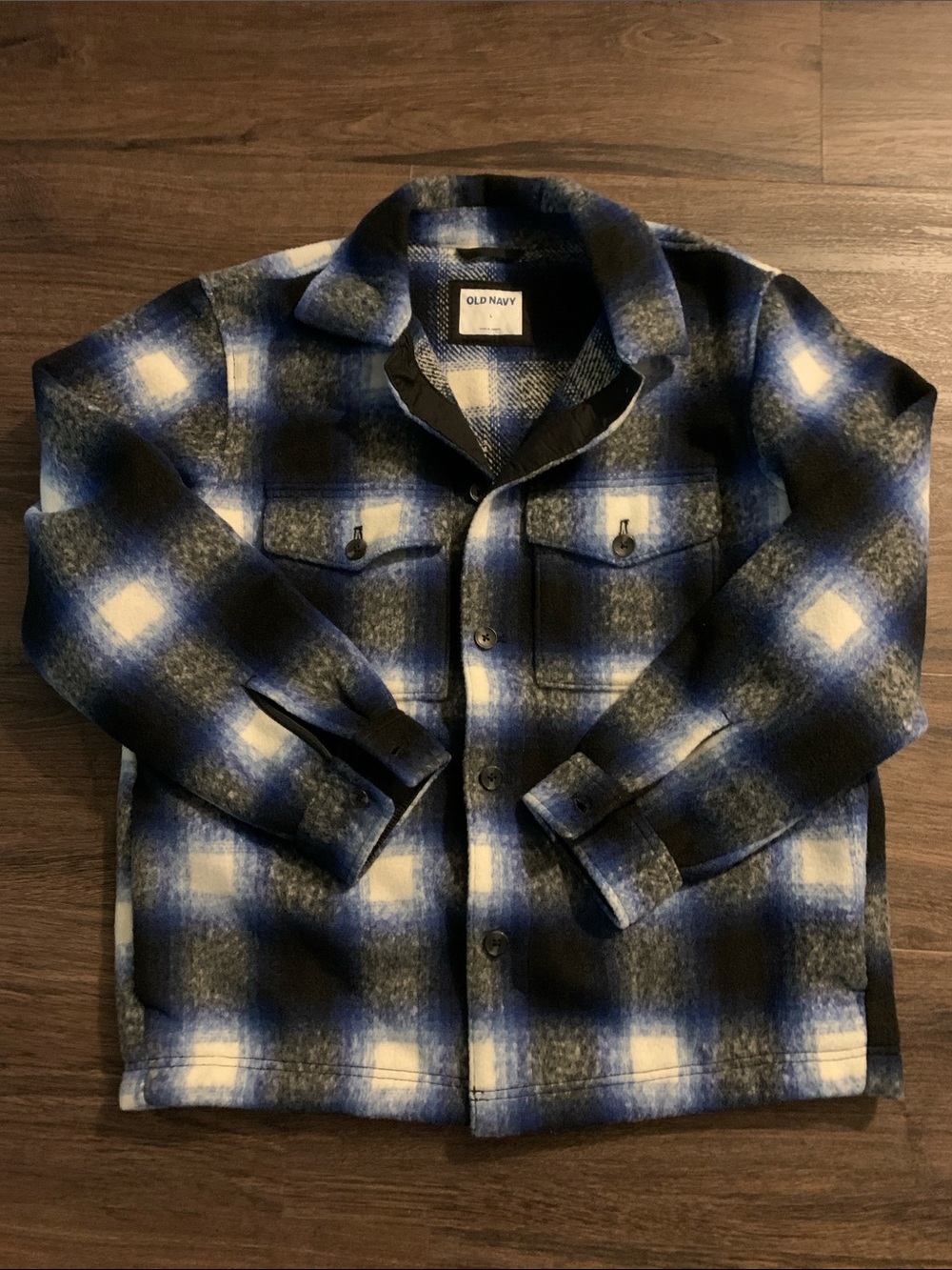 Blue/Black/White Shirt Jacket